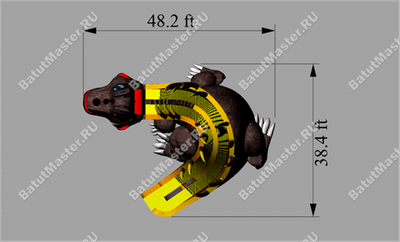 Коммерческий надувной батут "Мега - дракон"
