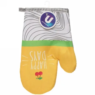 Прихватка-варежка 25*17см «Happy days» вишня