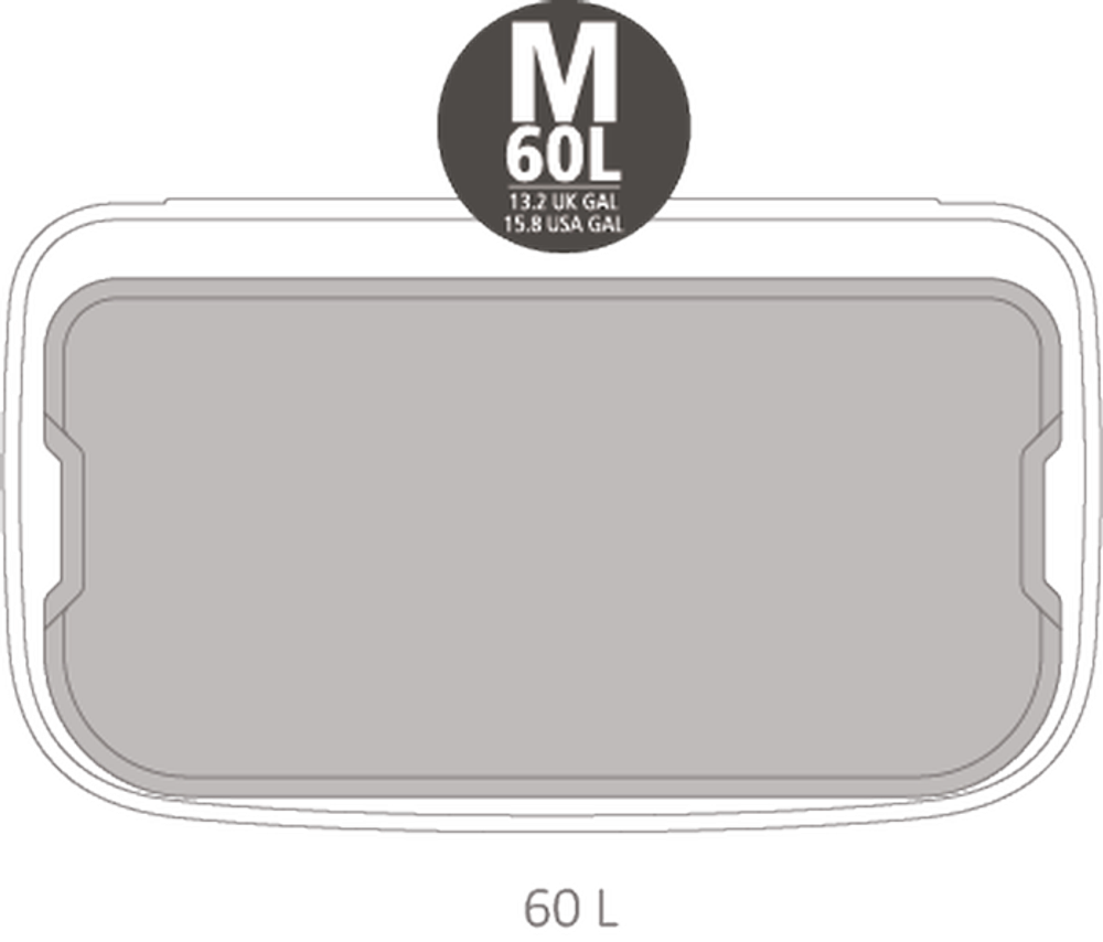 Мусорный бак Bo Touch Bin 60л Brabantia Стальной матовый Fingerprint Proof