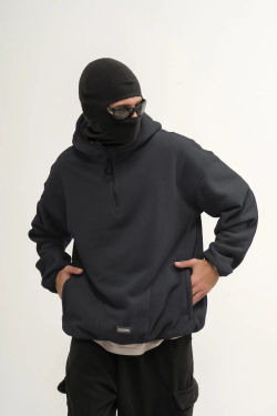 Худи KUL'TURA "HALF ZIP FLEECE" Темно-серый