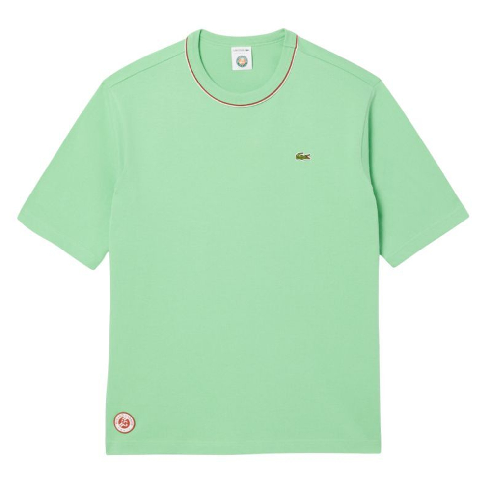 Мужская теннисная футболка Lacoste Roland-Garros Edition Jersey - зеленый