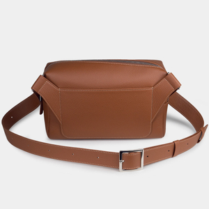 Сумка поясная Slash из кожи теленка, цвета карамель