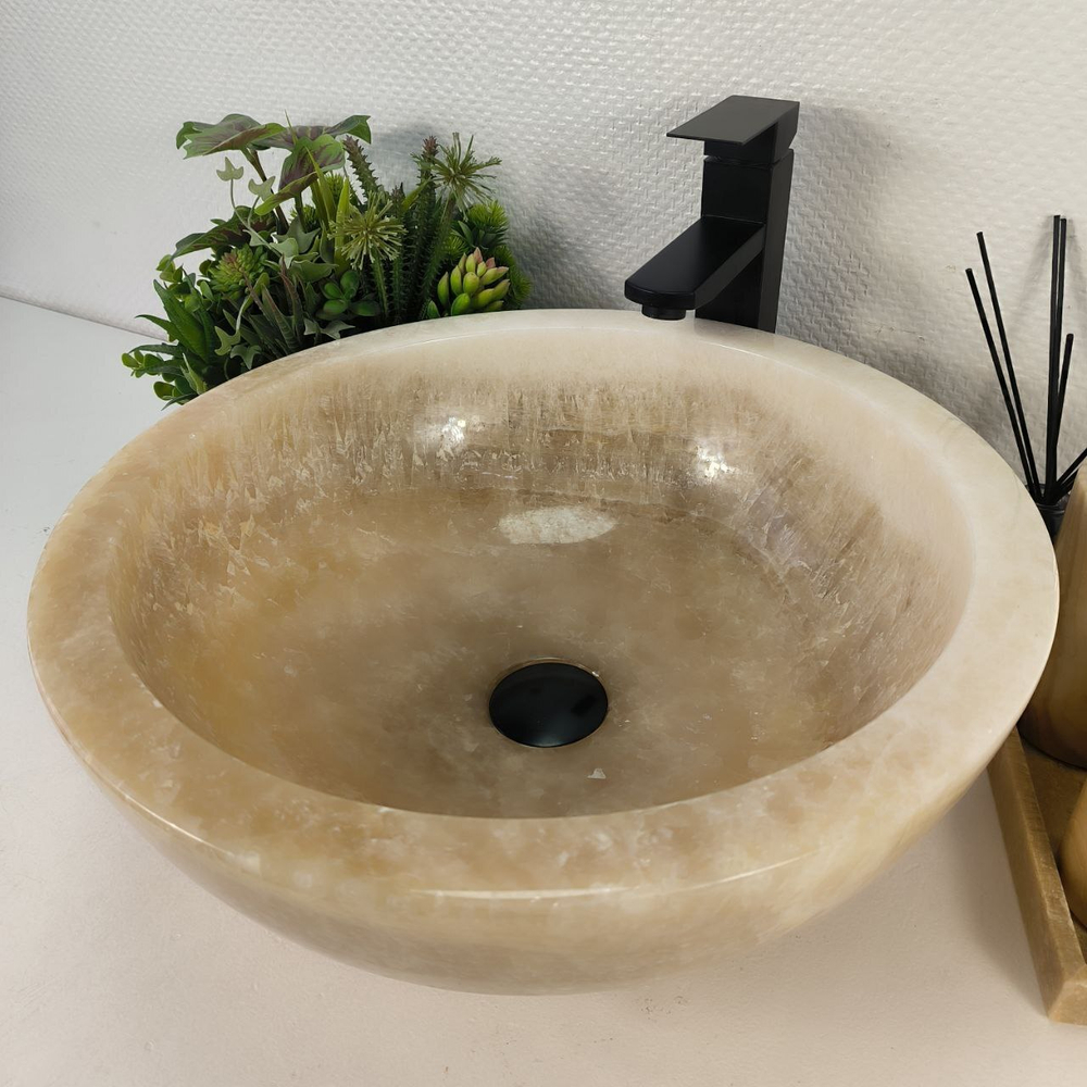 Раковина из оникса Bowl Yellow BO-64725 45*45*17 0200