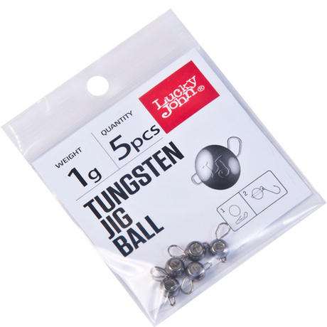 Джиг головки TUNGSTEN JIG BALL 1 г, набор 5шт., арт. LJTB-001