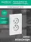 Розетка 2-м СП AtlasDesign 16А IP20 без заземл. в сборе бел. SE ATN000120