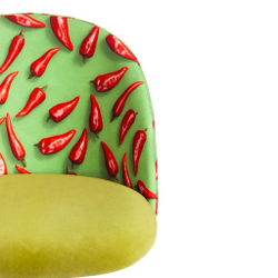 Кресло MELODY ткань/флок, олива, Botanica 03 pepper/23