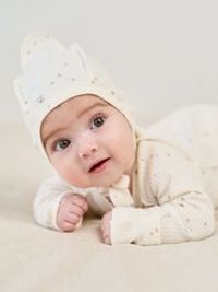 Чепчик "Бежевые звезды" 0+