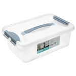 Контейнер с защелками и ручкой 6л Клик прозрачный С272ПРО