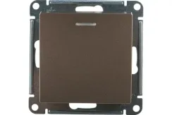 Выключатель Systeme Electric ATLASDESIGN 1-клавишный с индикатором шампань 38161