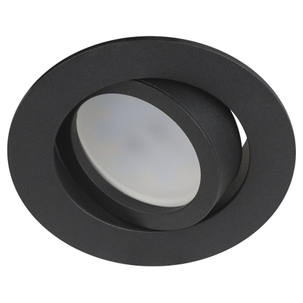 Встраиваемый светильник алюминиевый ЭРА KL86 BK MR16/GU5.3 черный | Алюминиевые встраиваемые светильники