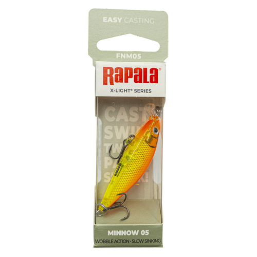 Воблер RAPALA X-Light Minnow FNM05 / 5 см, 4 г, цвет GFR
