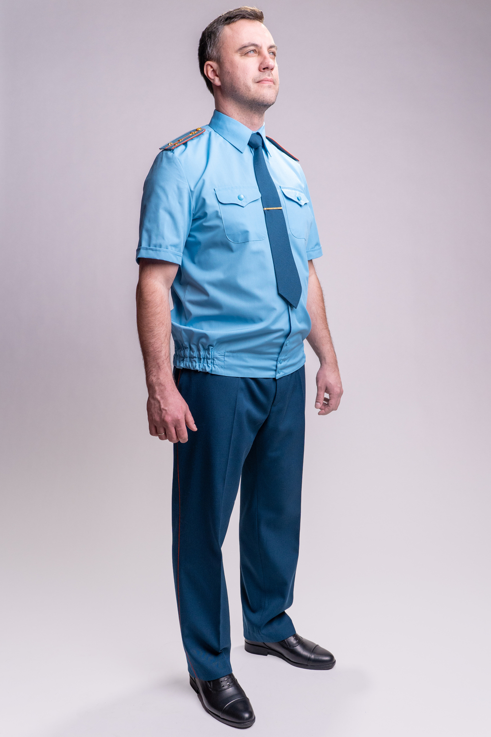Рубашка МЧС мужская голубая, короткий рукав