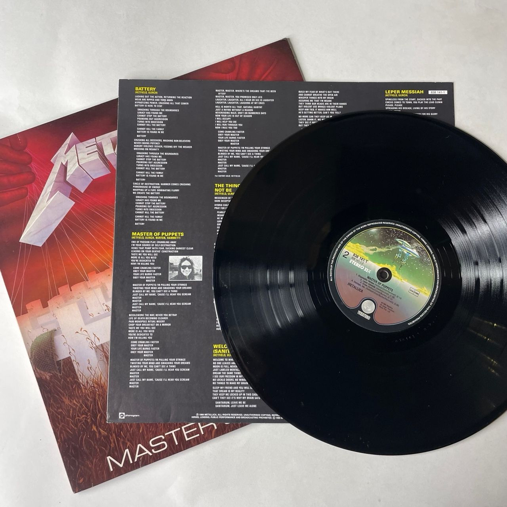 Винтажная виниловая пластинка LP Metallica Master Of Puppets (Германия 1989)