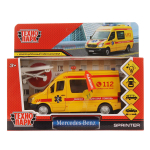 Модель ин. мет. "Mercedes-Benz Sprinter. Реанимация" 14см, свет-звук, свет-звук , двер, коробка SPRINTE