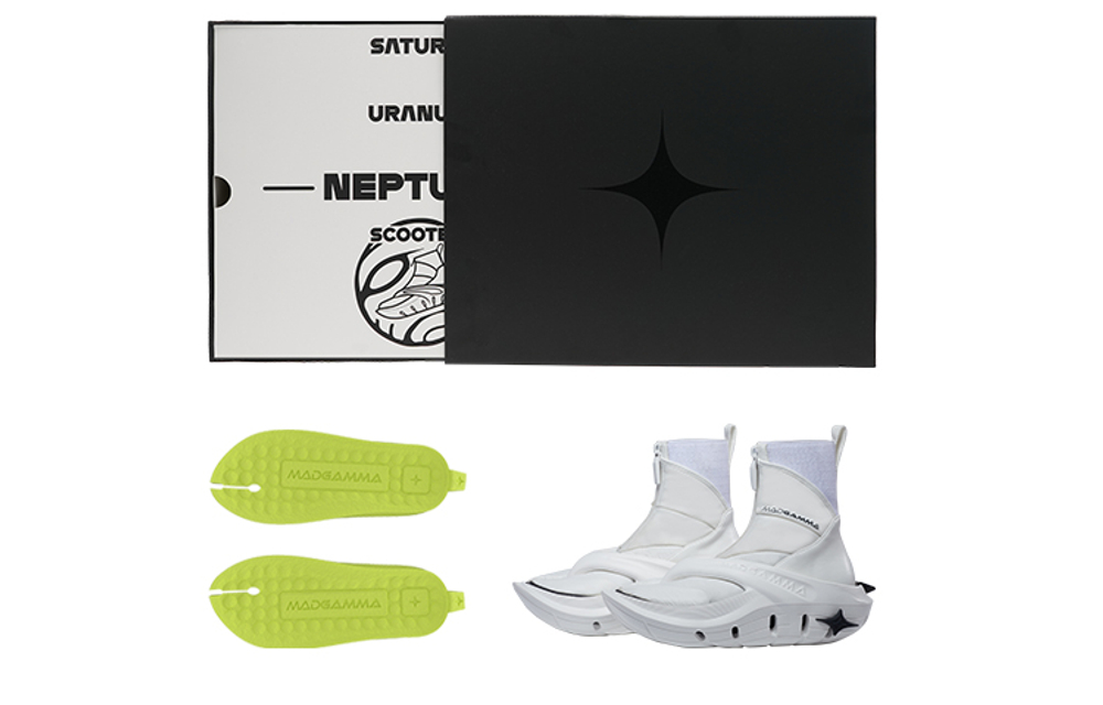 MADGAMMA Mid-Calf Boots Unisex White/Black