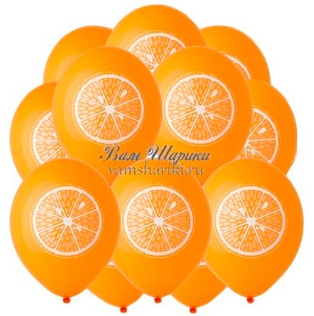 Шары  "Принт апельсинчик"