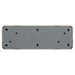 Розетка Intro Quadro 2-207-02 без заземления четырехместная 4х2P, 16А-250В, IP20, ОУ, слоновая кость | Intro Quadro