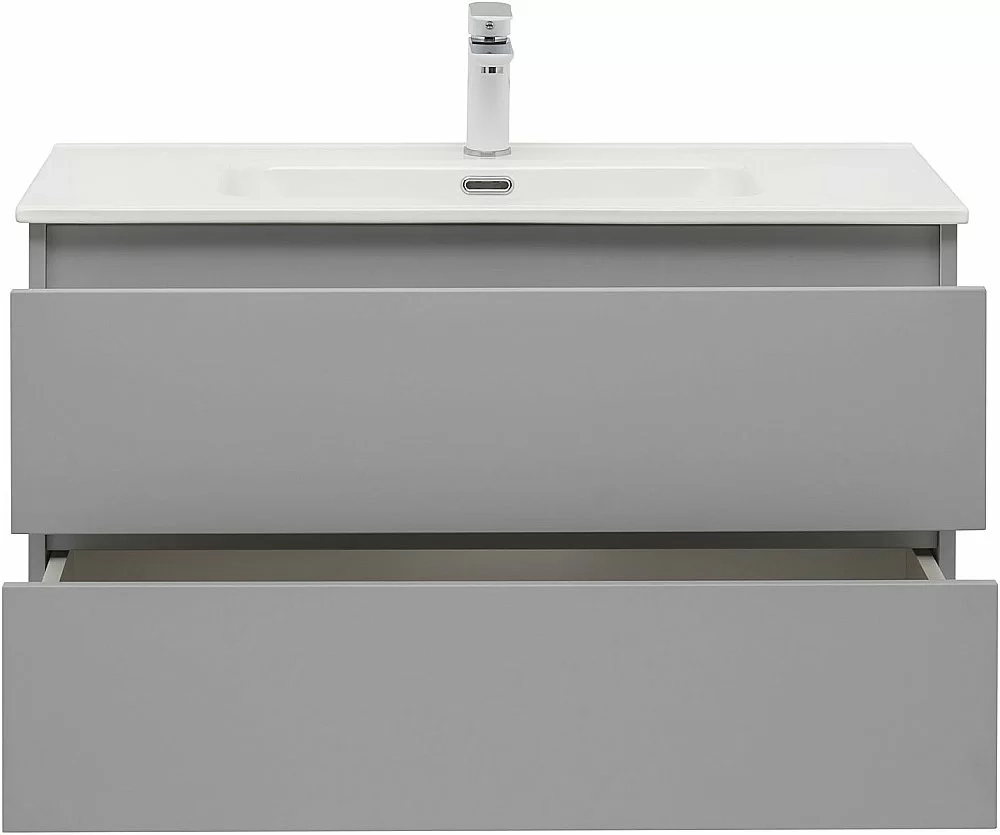 Тумба с раковиной Aquanet Вега 2.0 337962/330432 90 мисти грин