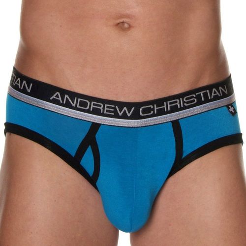 Мужские трусы брифы темно-синие Andrew Christian Air Sculpt Brief Navy AC3-M114