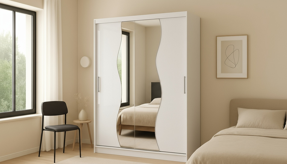 Шкаф-купе Беатриче Белый Фасадный 0101  240*50*220