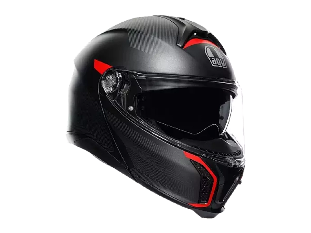 AGV TOURMODULAR FREQUENCY MATT GUNMETAL/RED