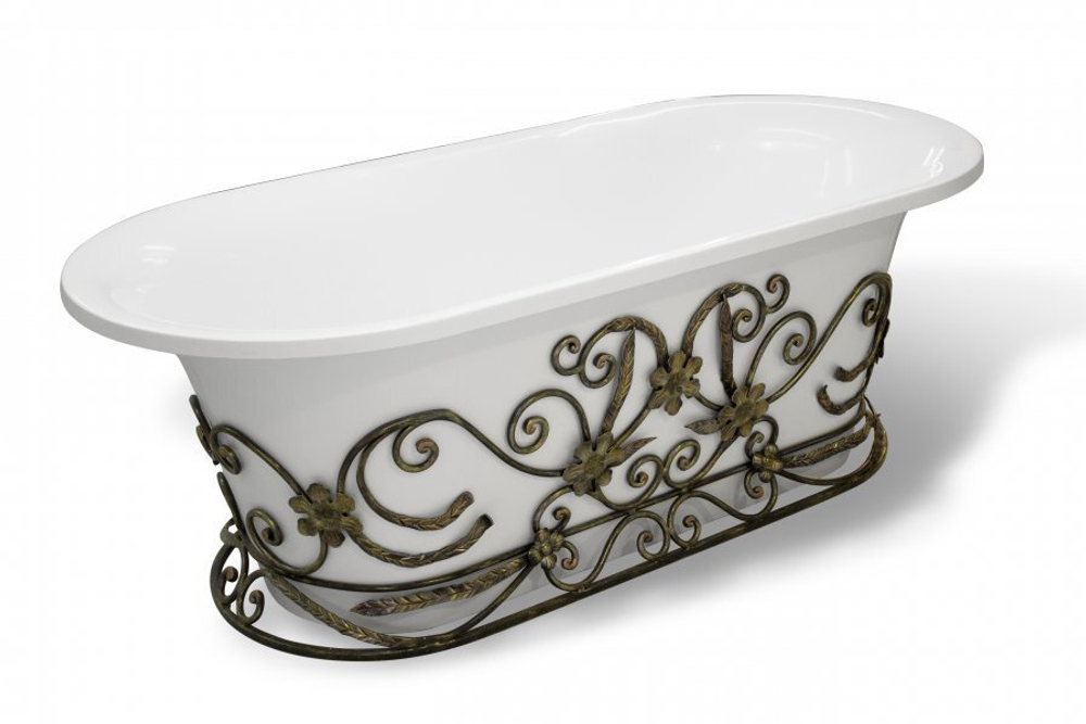 Кованая подставка для ванн Эстет "Лион" 174х80 Патина, ФР-00001074