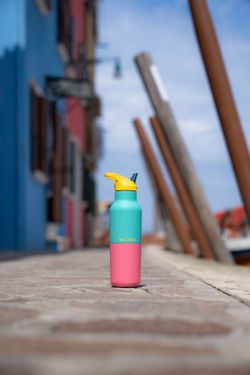 Термобутылка Klean Kanteen Rise Vac Classic Flip Sport 16oz (473 мл) Turquoise Kaleidoscope