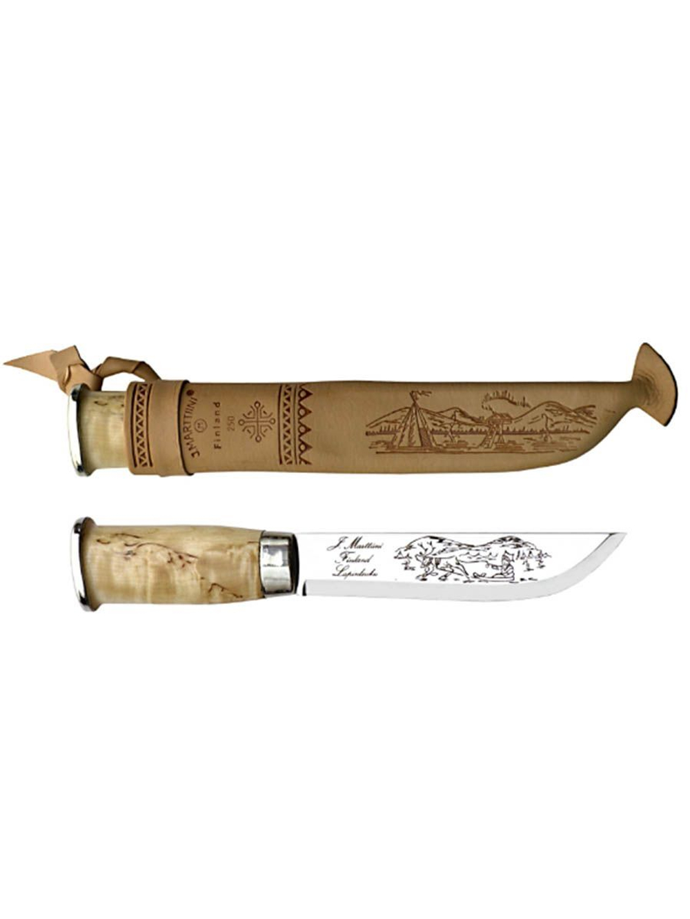 Нож туристический традиционный Marttiini LAPP 240, общая длина 24 см, длина лезвия 13 см