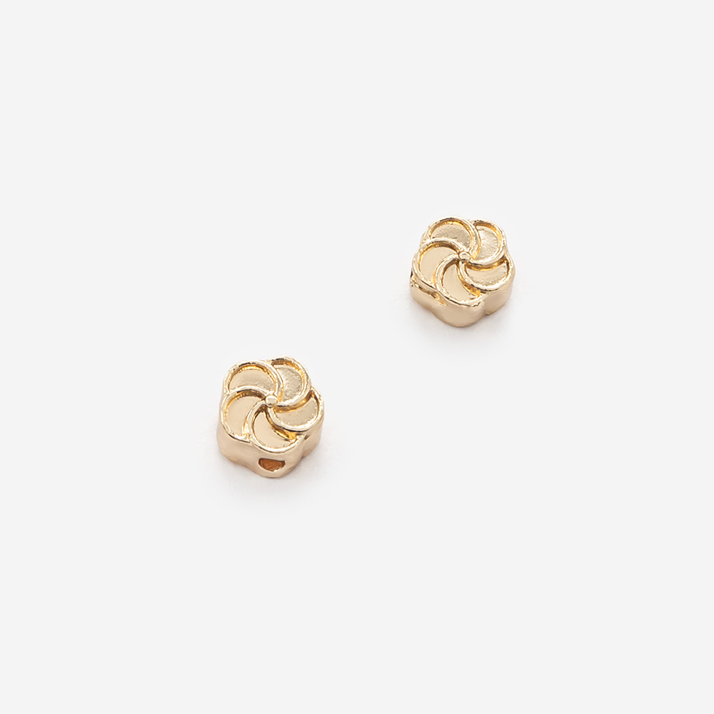 Бусина-разделитель "Цветок" 6*4мм, позолота