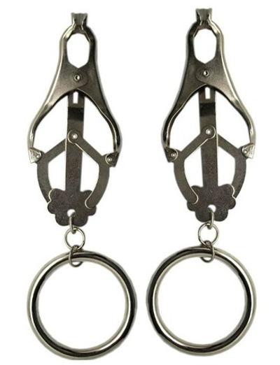 Мощные зажимы для груди с кольцами (Цвет: серебряный)