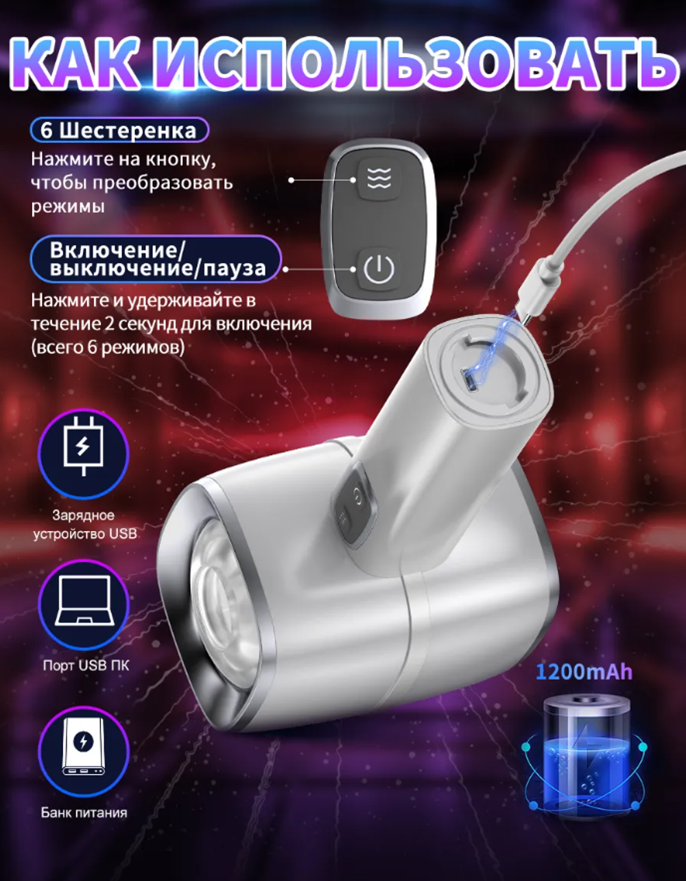 Мастурбатор MaiToy автоматическое портативное устройство, белый