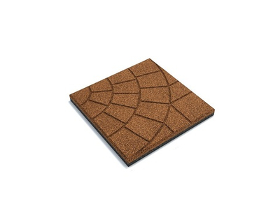 Резиновая плитка "Паутинка" 35х35х2 см Оранжевая