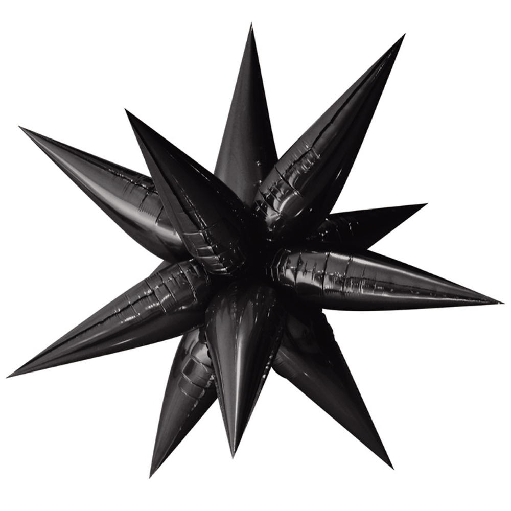 Шар фольгированный Звезда 3D 65 см (Черный)