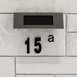 Светильник уличный ЭРА ERASF22-40 на солнечных батареях настенный Номер дома 2 4 LED | Садовые декоративные светильники