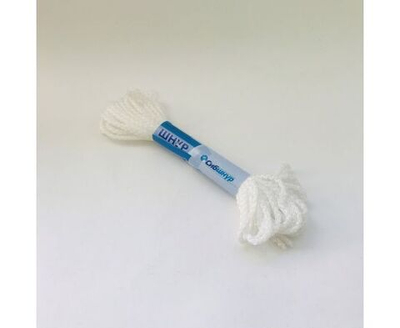 Шнур (веревка) полипропилен вязаный d 3мм, 10м, без сердечника, белый, Сибшнур