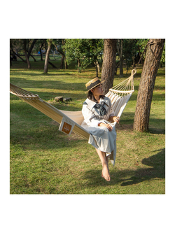 Гамак Naturehike, туристический, хлопковый, бежевый