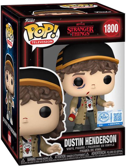 Фигурка Funko POP! TV Stranger Things S5 Dustin Henderson (Exc) (1800) 88556 / Фигурка Фанко ПОП! по мотивам сериала "Очень странные дела", Дастин