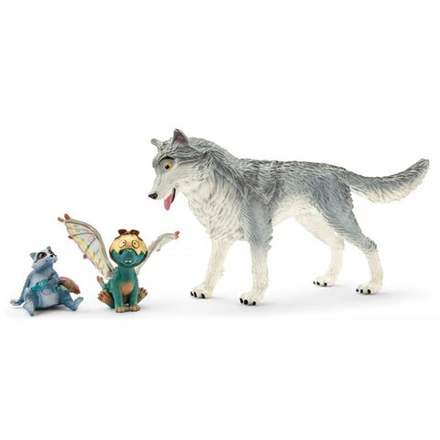 World of Elves Bayala Movie - Волк Ликос, Енот Нугур и Дракон Пиух 70710