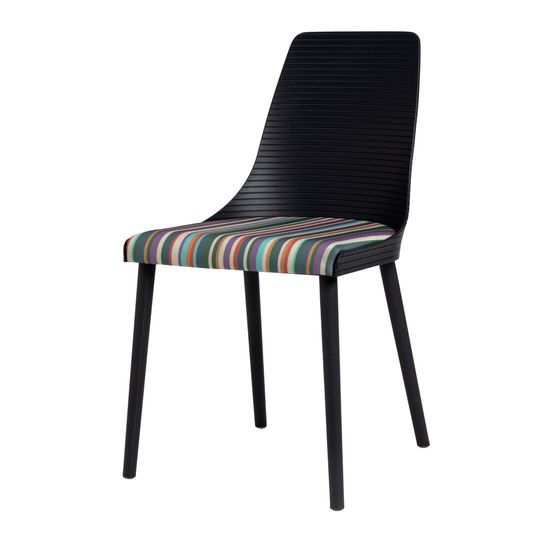 Стул пластиковый обеденный Salma темно-серый