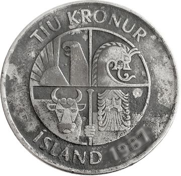 10 крон 1984-1994 Исландия