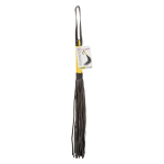 Черная плеть с желтой рукоятью Boundless Flogger - 69,25 см. (Цвет: черный с желтым)