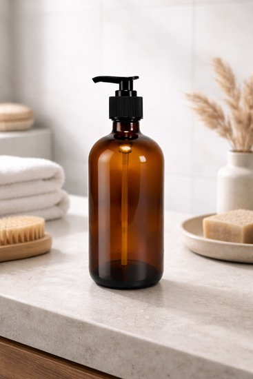 Флакон темное стекло с дозатором 480 мл