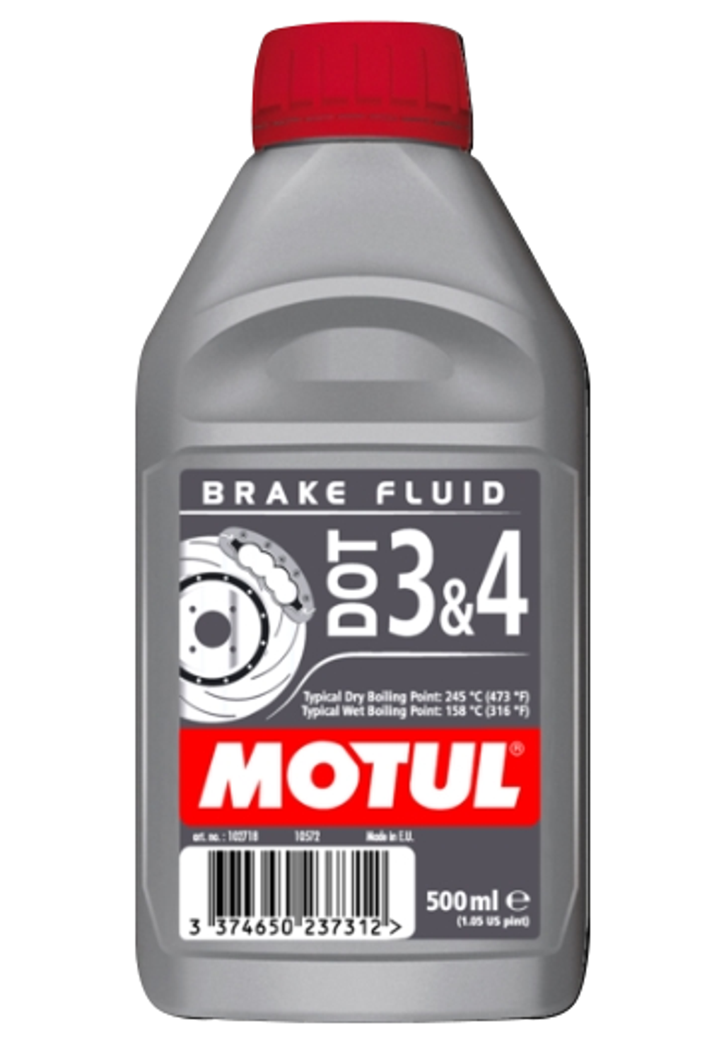 Тормозная жидкость DOT 3 & 4 BRAKE FLUID 0,5 л 102718