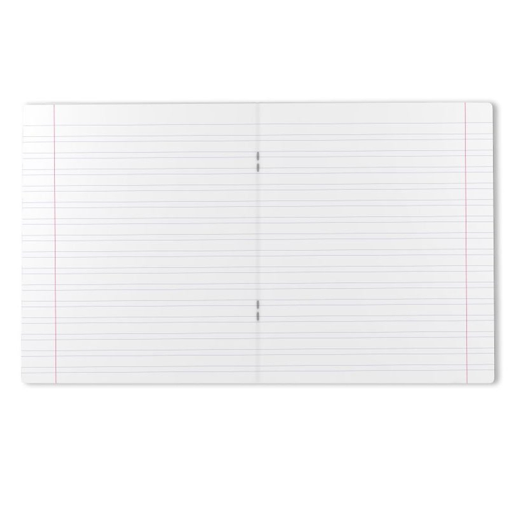 Тетрадь 12л., узкая линия, Alingar, скрепка, блок офсет, 100% белизна, мелованный картон (стандарт), "Mix Bright"