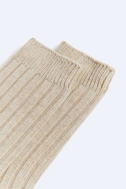 ZARA НОСКИ В РУБЧИК, БЕЖЕВЫЙ