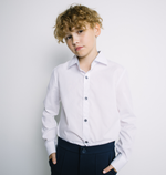 Рубашка для мальчика "Белая" 7+