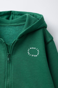 ZARA ТОЛСТОВКА НА МОЛНИИ, ЗЕЛЕНЫЙ