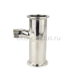 Тройник кламп 2" выход НР 3/4 45*