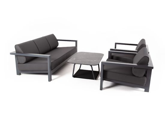 "Гранада" лаунж-зона из алюминия со столиком из HPL