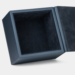 Кофр для хранения из кожи теленка, синего цвета